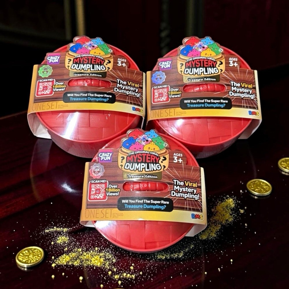 3 SEALED Crazy Fun RMS Treasure Squishy Bun Set